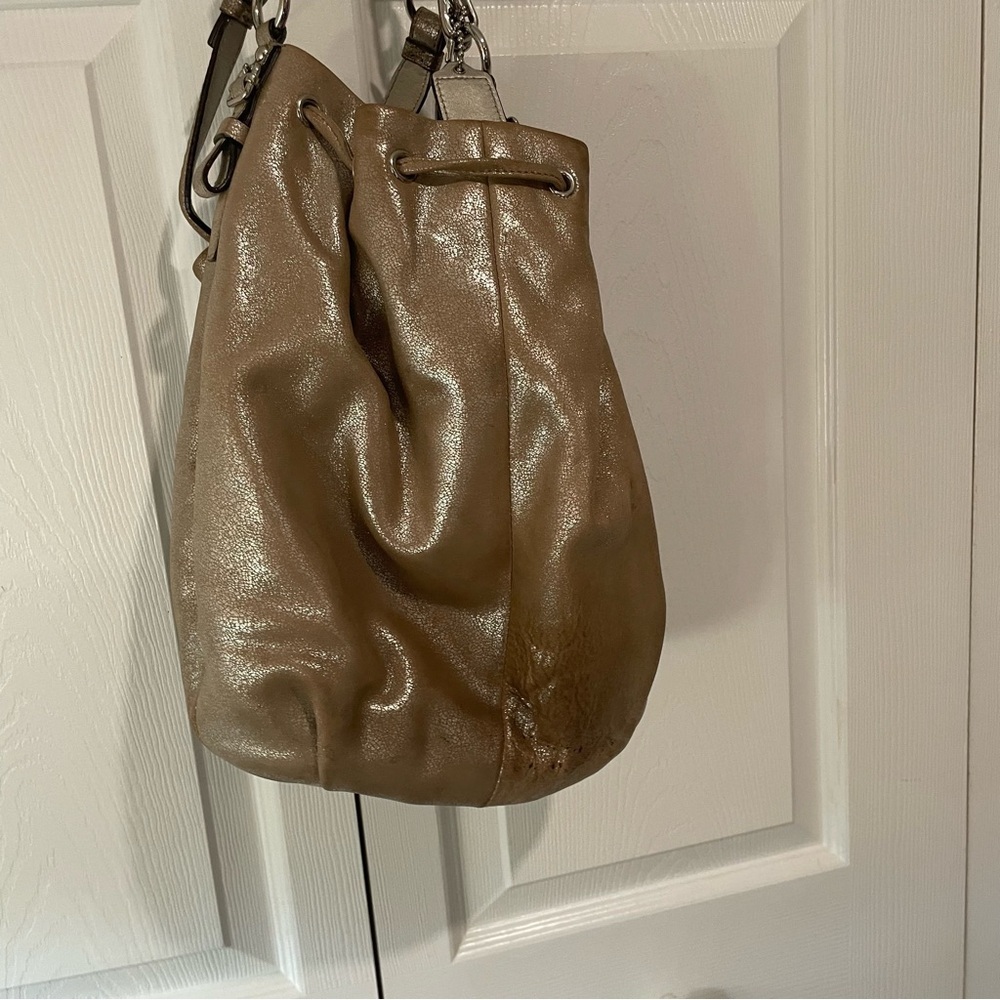 Coach Metallic Gold Hobo Bag - Picture 6 of 10